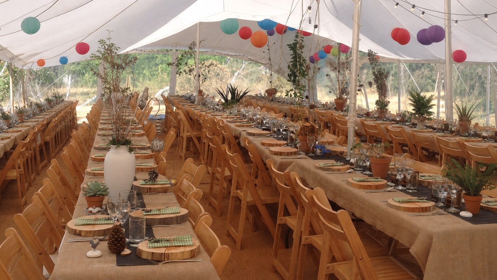 Wooden folding event chair