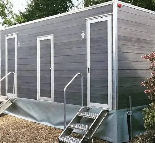 Modern portable toilet block for outdoor events
